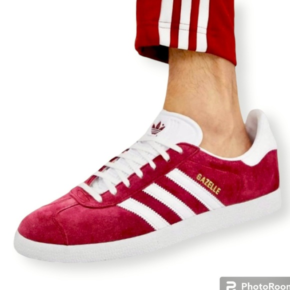 adidas Originals Shoes - Adidas Original Gazelle Collegiate Burgundy White Gold Sz W 10.5 M 9.5 L…